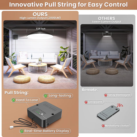 APILAB Solar Shed Light pendant illuminates spaces with bright, efficient LEDs.