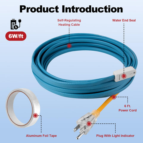 APIOLO gutter heat cable keeps roof gutters clear of ice buildup.
