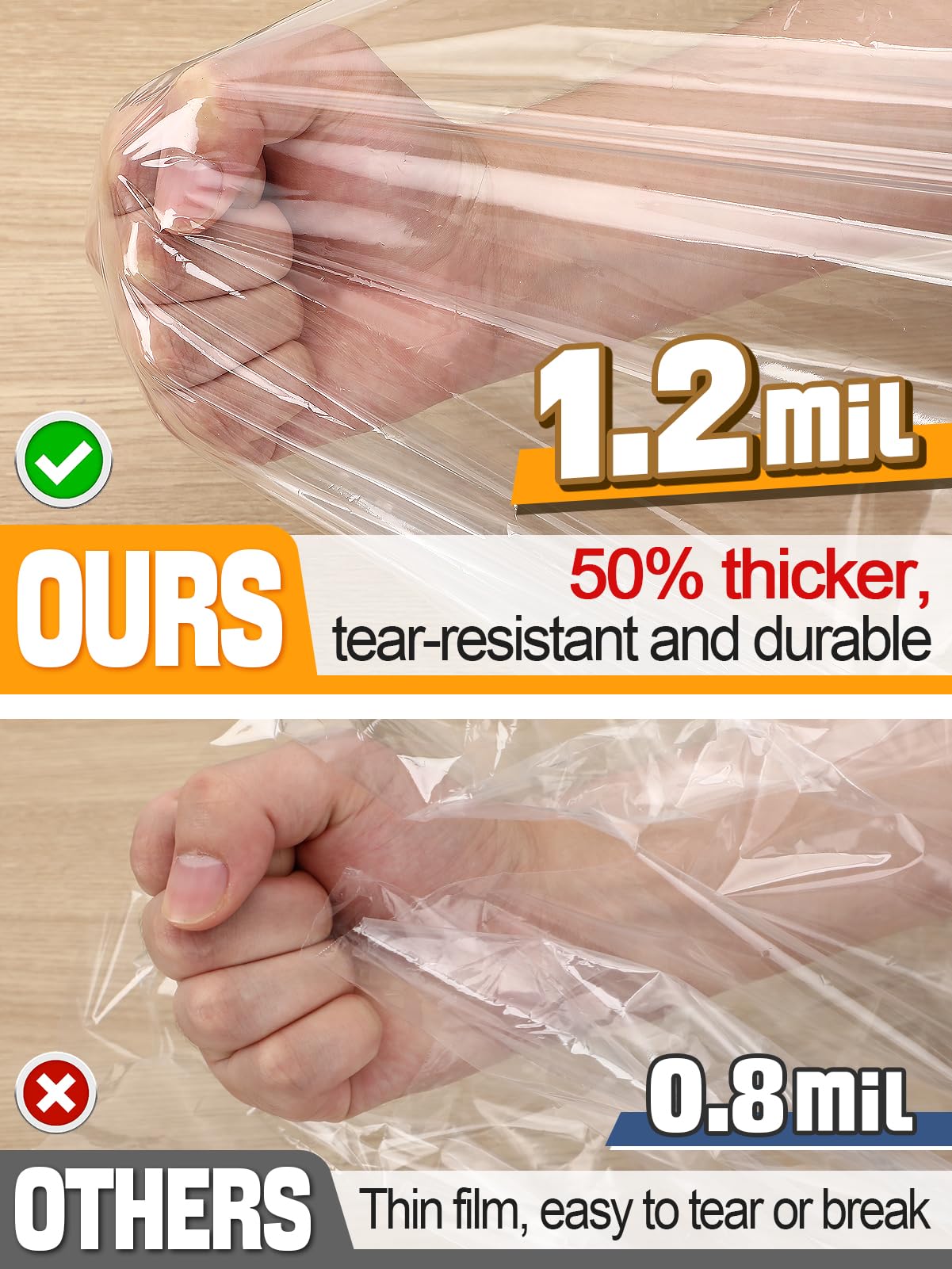 Apipi double-sided tape application seals edges quickly for a secure fit.