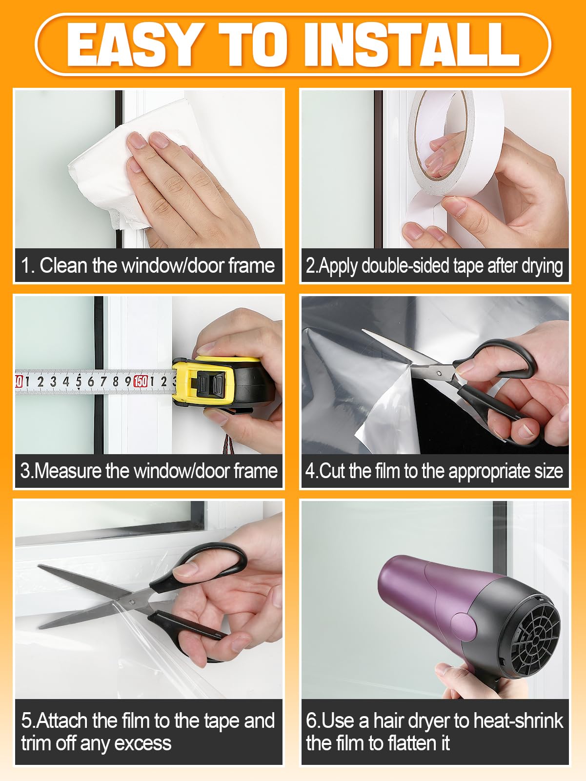 Apipi large-coverage film suits patio and French doors for versatile insulation.