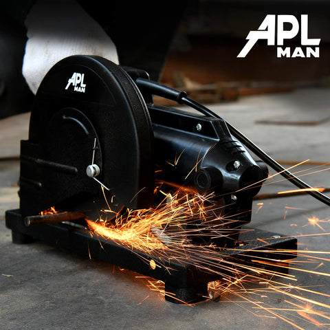 APL MAN 6-inch cut-off saw in a workshop demonstrates steady performance.