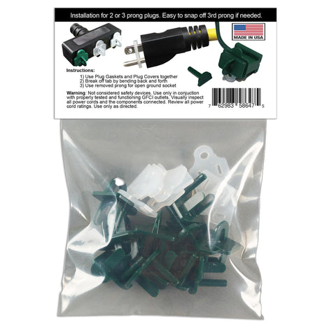 APlugPro green plug cover protecting outdoor outlets from moisture