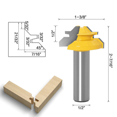 APlus router bit close-up showing sharp edge for clean cuts.