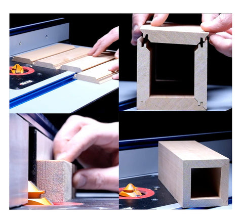 APlus woodworking drawer assembly using the bit set for precision.