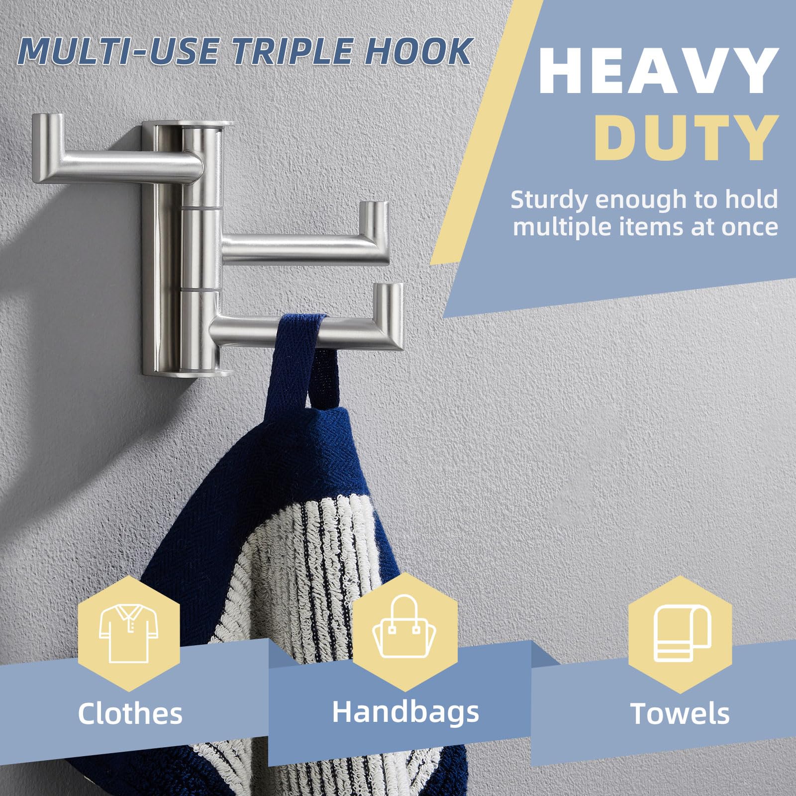 APLusee bathroom and kitchen use cases with robes and bags.