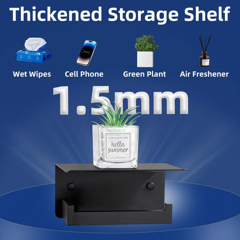 APLusee large storage shelf holding phone, wipes, or air freshener