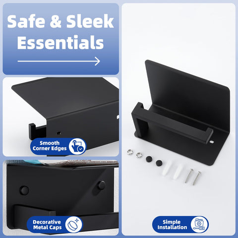 APLusee matte black finish complements modern bathroom fixtures