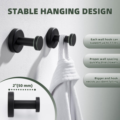 APLusee wall mounted hook with concealed screws for a clean look