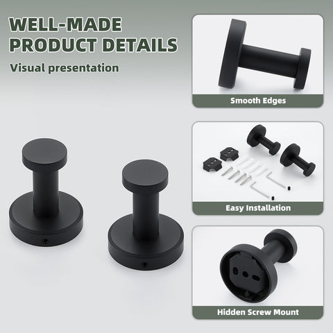 APLusee rust resistant bathroom hooks withstand humidity and cleaning