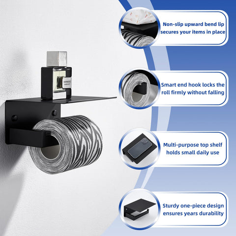APLusee anti-drop arm design secures the paper roll in place