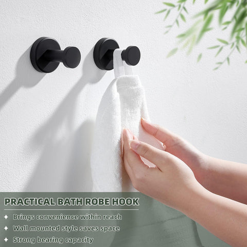 APLusee minimalist matte black hardware complements contemporary bathrooms