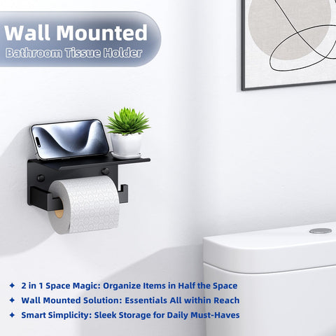APLusee stainless steel construction with matte black finish for durable bathroom use