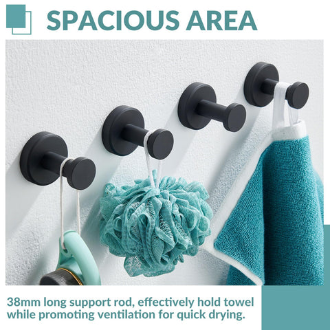 APLusee round hook with smooth edges for safe towel storage.