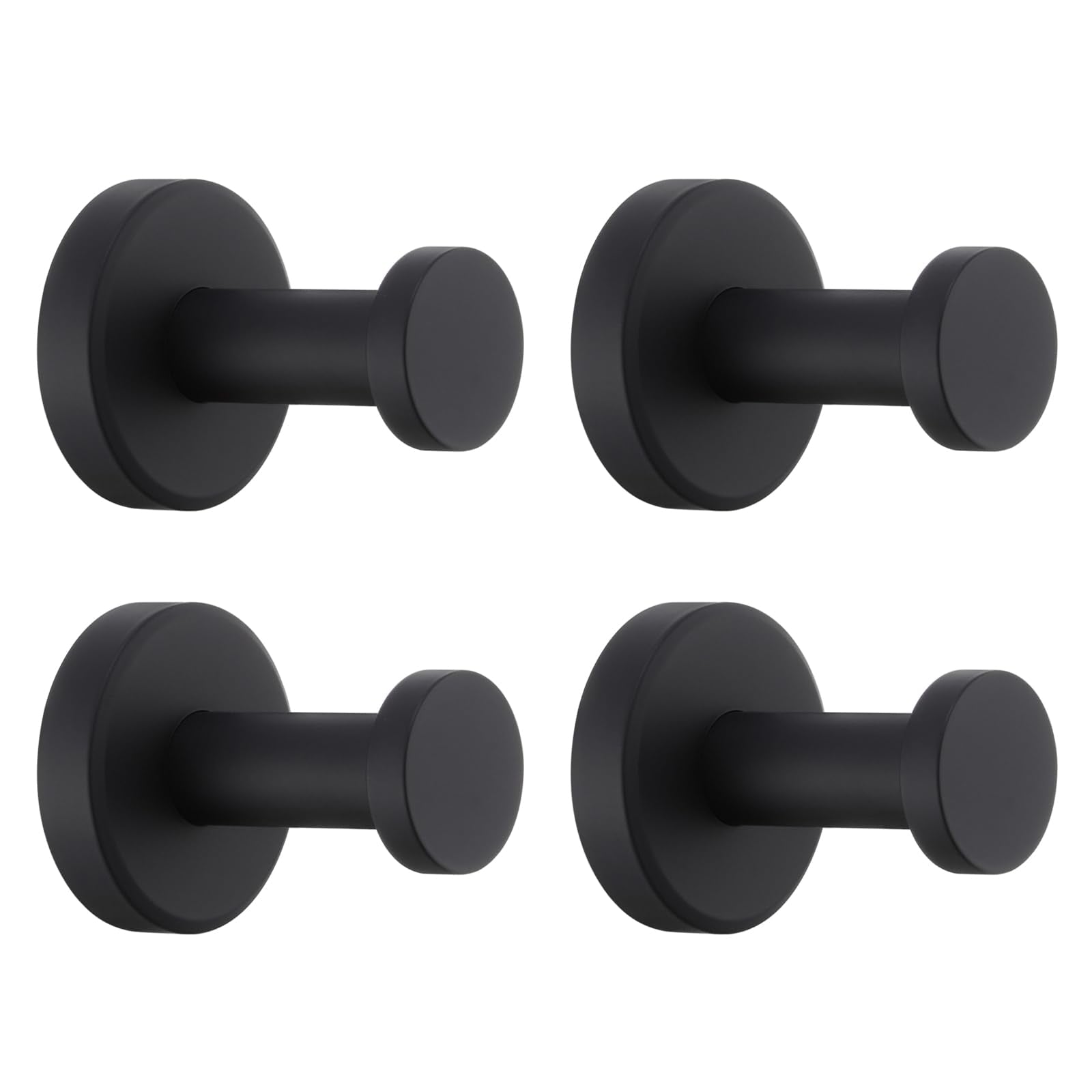 APLusee matte black bath hook wall mount showcases sleek design for towels.