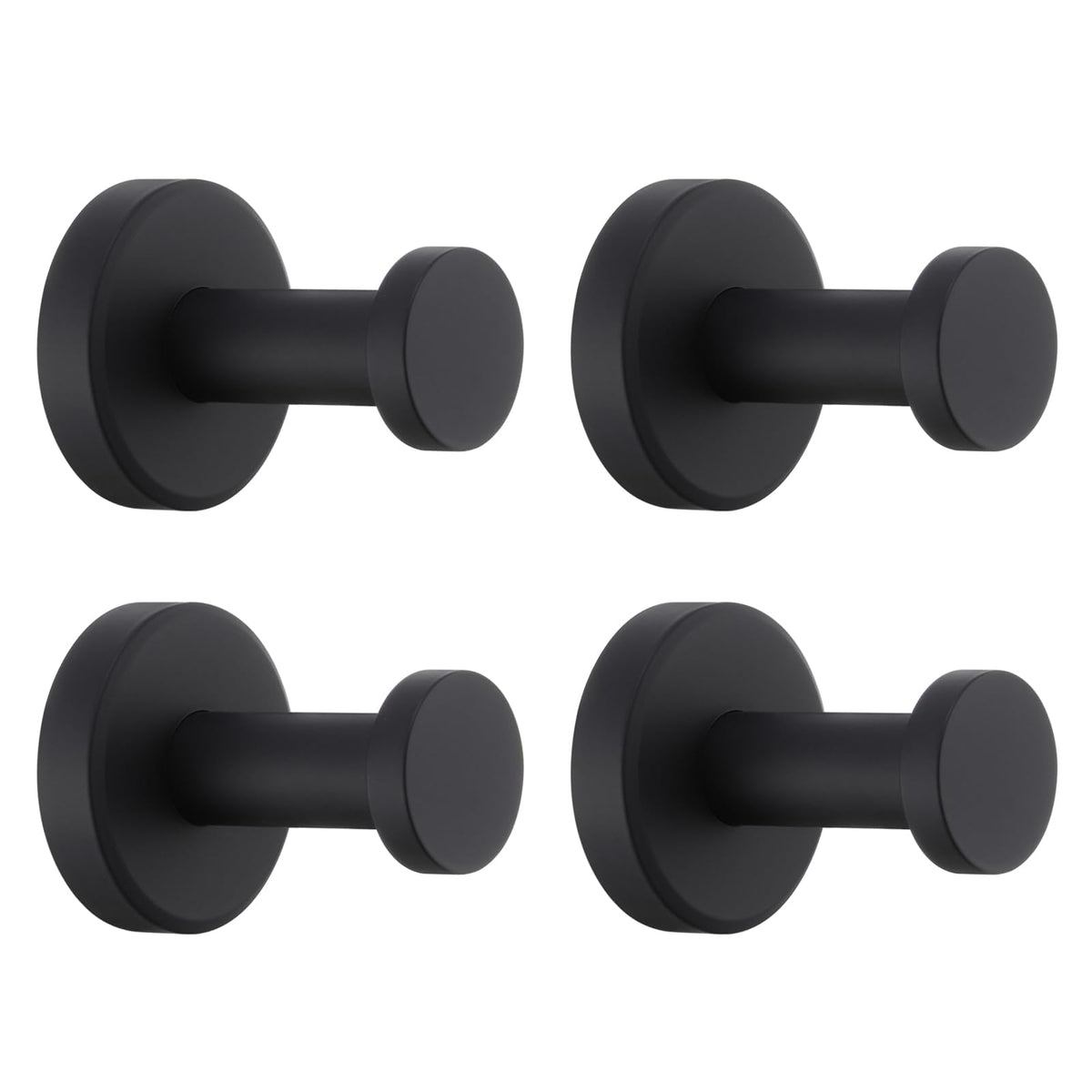 APLusee matte black bath hook wall mount showcases sleek design for towels.