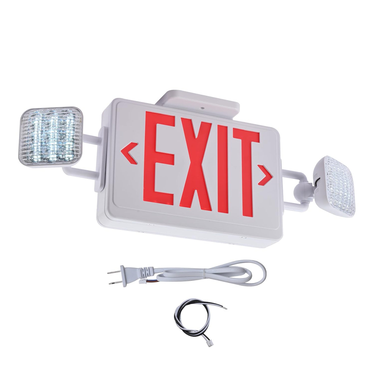 Apmeetlux red exit sign with 360 degree twin head rotation for versatile visibility