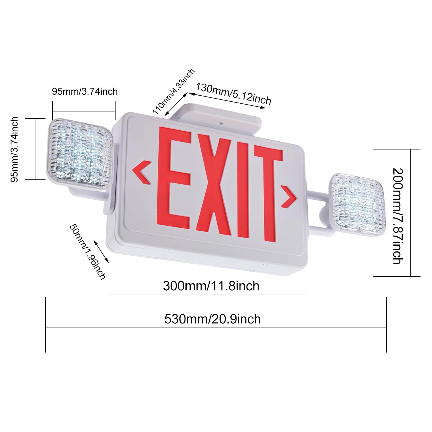 Apmeetlux red exit sign ideal for hotels and restaurants during outages