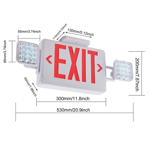 Apmeetlux red exit sign ideal for hotels and restaurants during outages