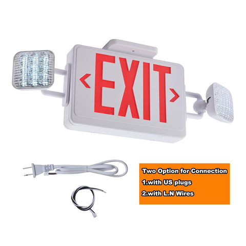 Apmeetlux red exit sign with plug-in cord for easy installation