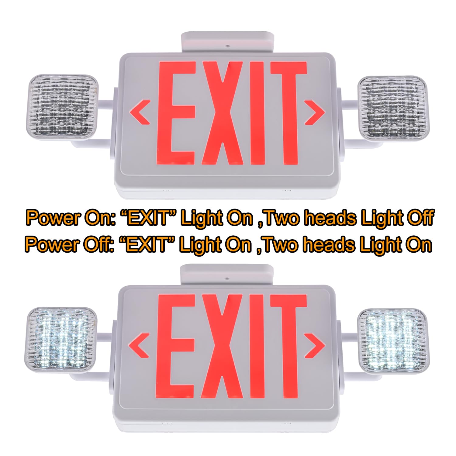 Apmeetlux red exit sign supports 85-277V operation for commercial spaces