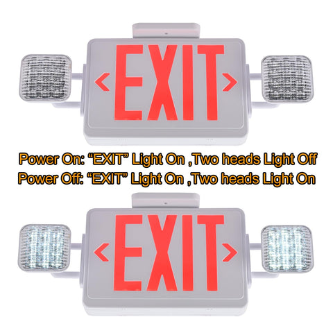 Apmeetlux red exit sign supports 85-277V operation for commercial spaces