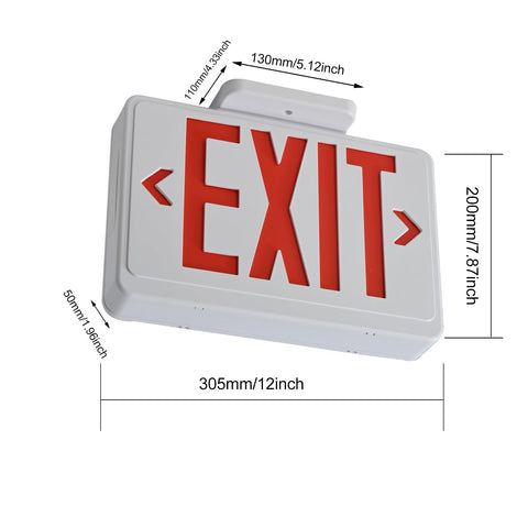 Apmeetlux red LED exit sign ceiling mount installation for overhead visibility