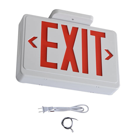 Apmeetlux red LED exit sign front view for clear egress