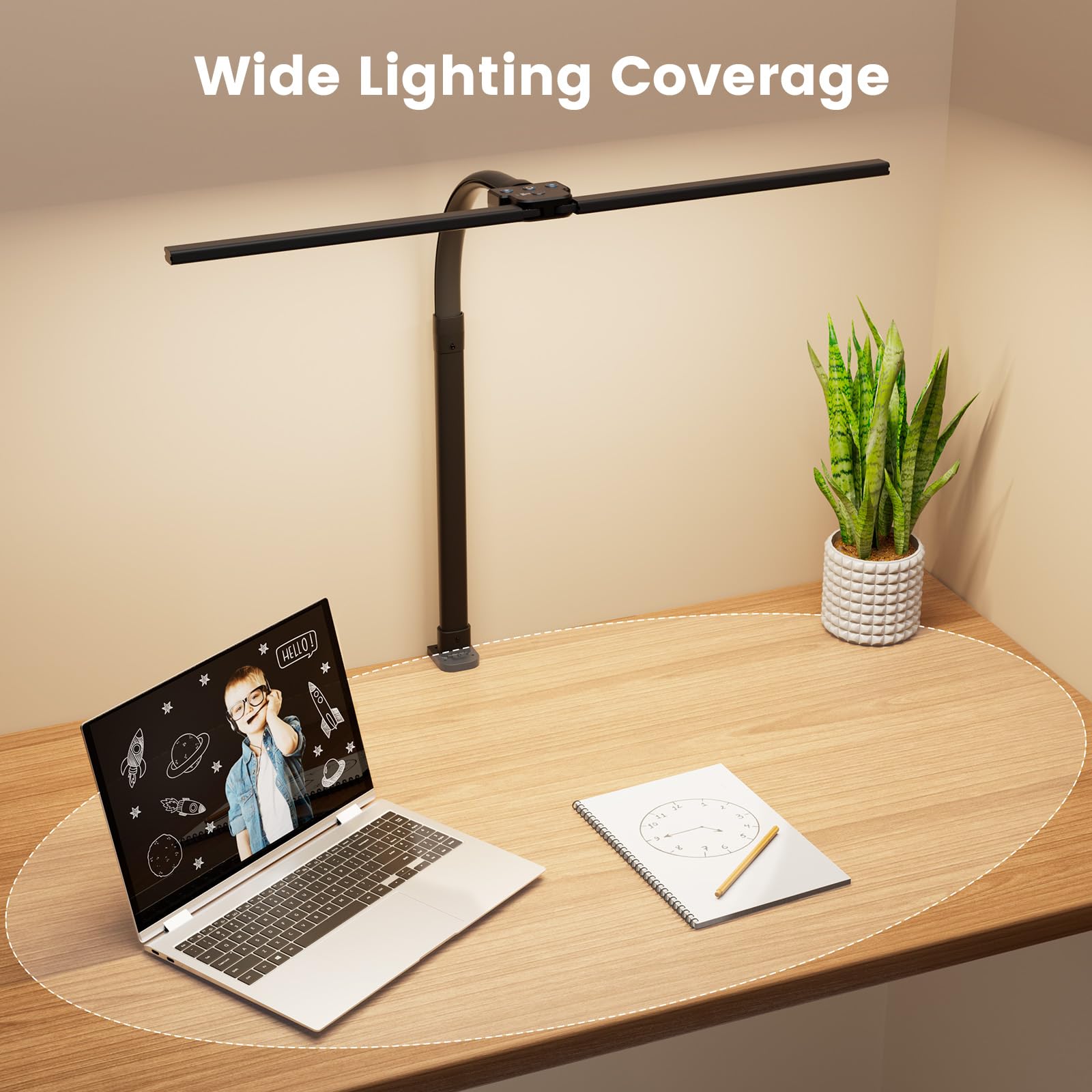 APMIEK 24W LED light bar delivers bright, even illumination across monitors