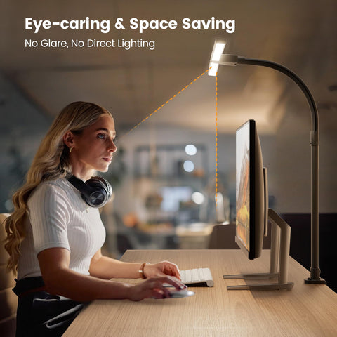 Color temperature adjust from warm to cool for different tasks.