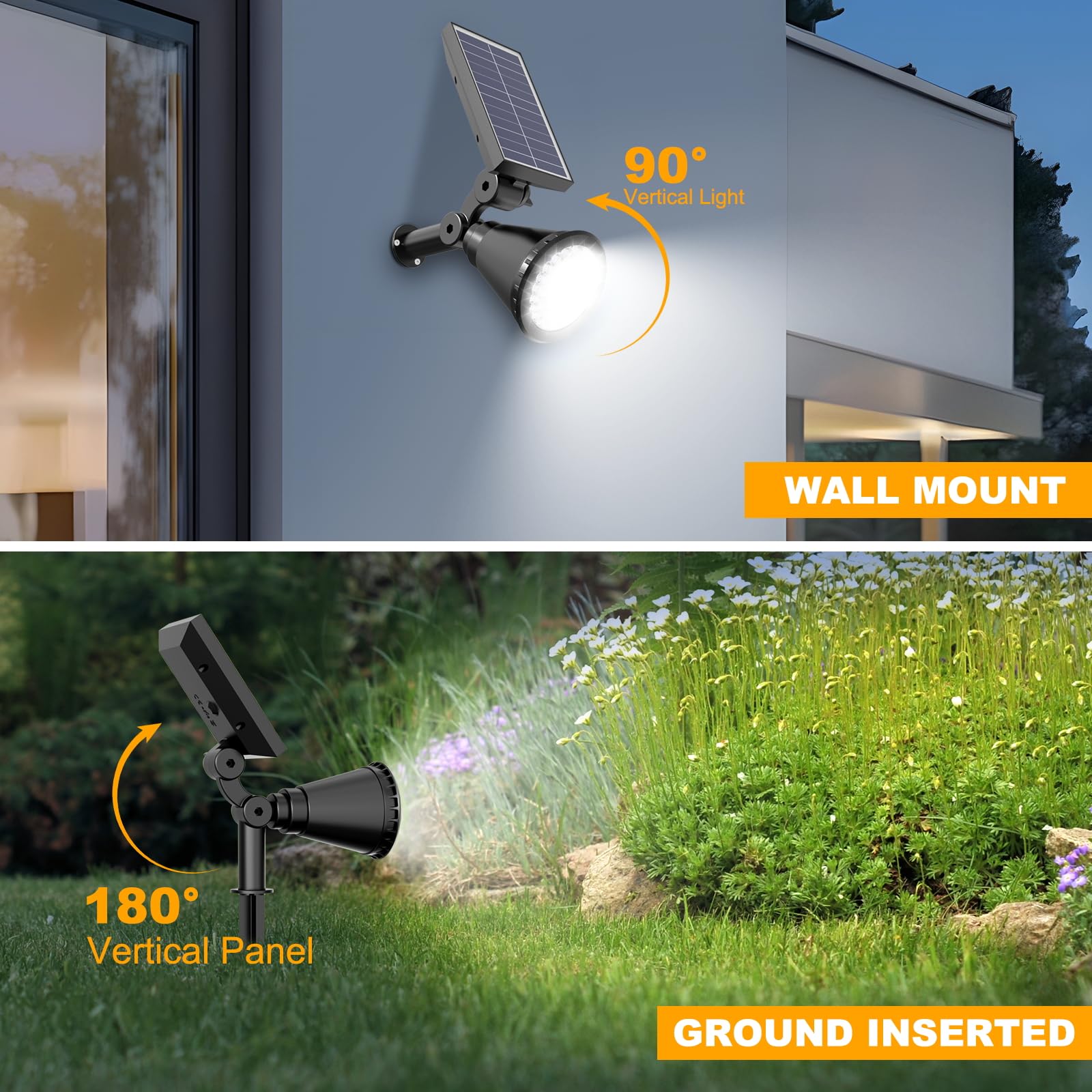 APOMAO auto on/off dusk-to-dawn mode provides convenient night lighting.