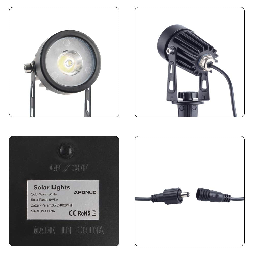 APONUO 2-in-1 landscape and path lighting design.