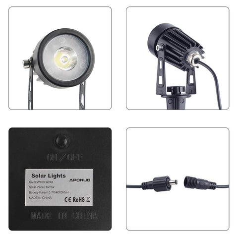 APONUO 2-in-1 landscape and path lighting design.