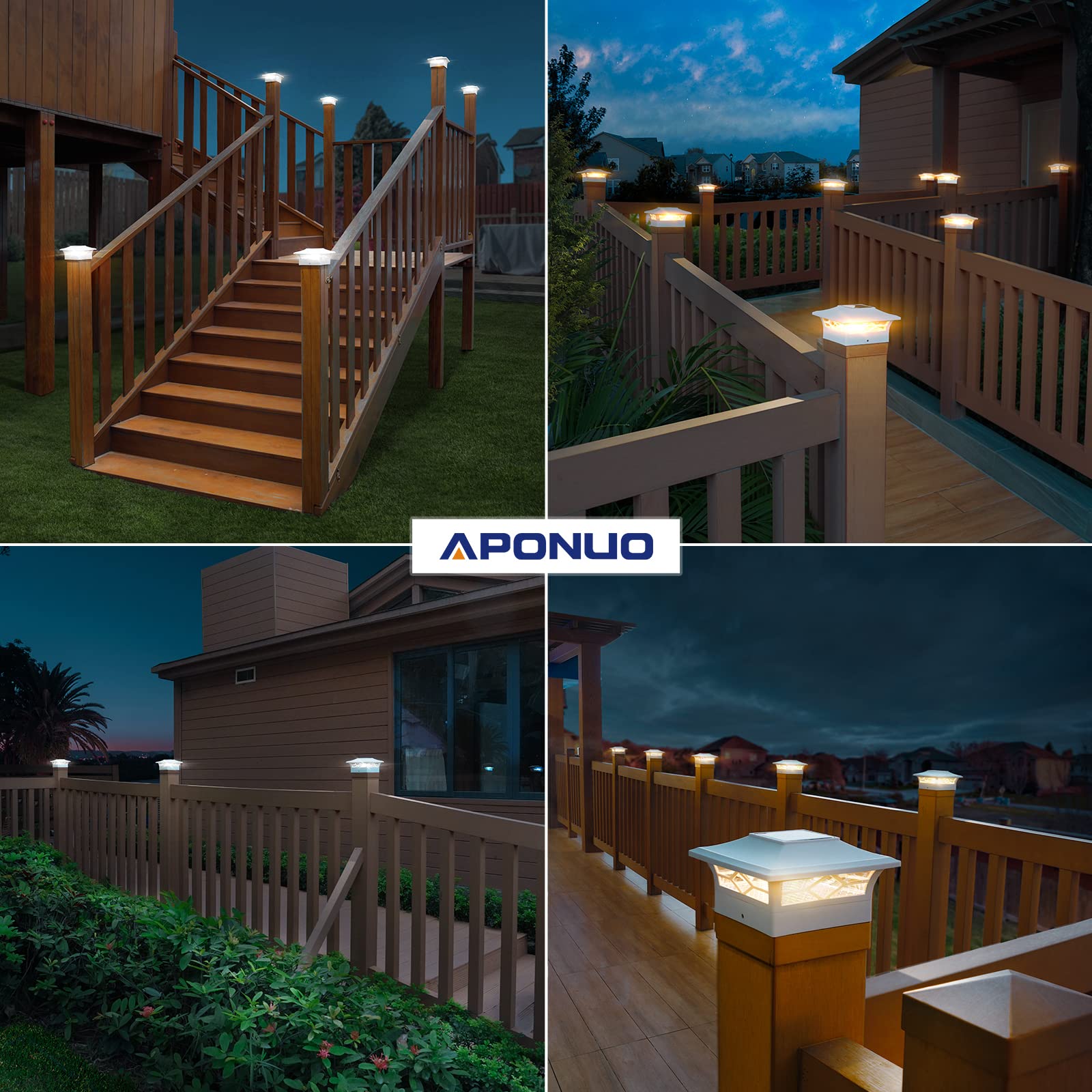 Six-pack APONUO caps unify yard lighting and style