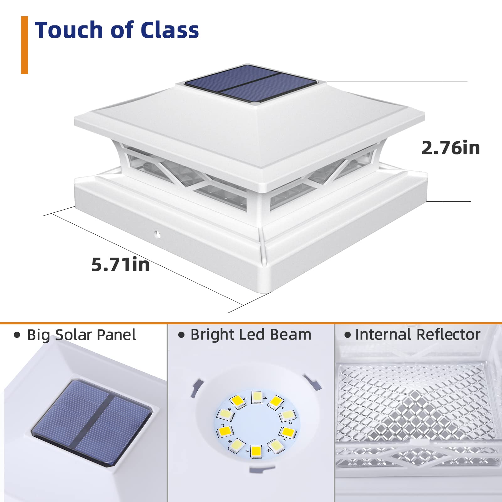 IP65 weatherproof post cap lights withstand outdoor elements