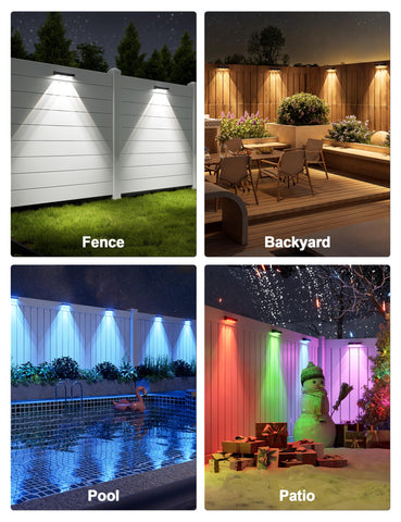 APONUO 12-pack fence lights brightens fences and patios affordably