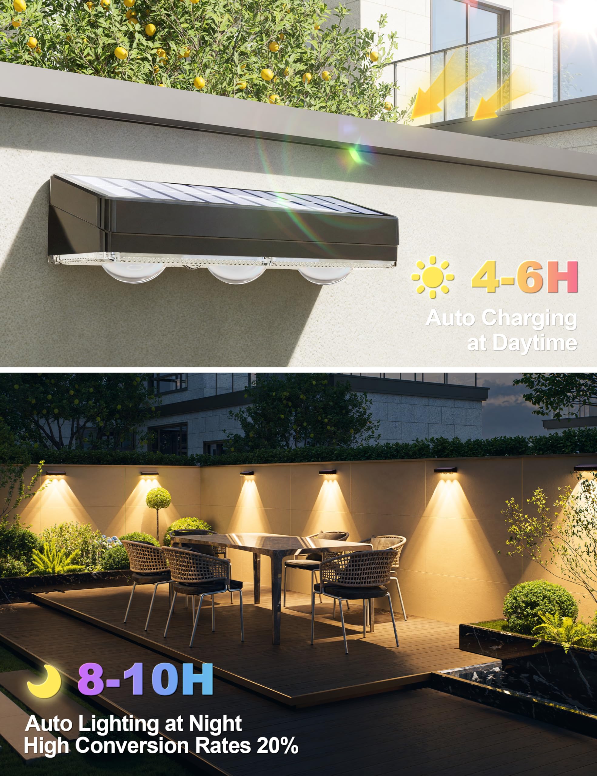 APONUO fence light offers warm and cool white for versatile tasks