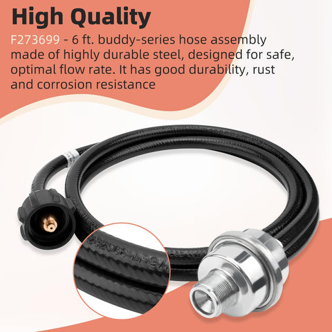 Apopip hose kit compatible with Buddy and Big Buddy models for versatility.