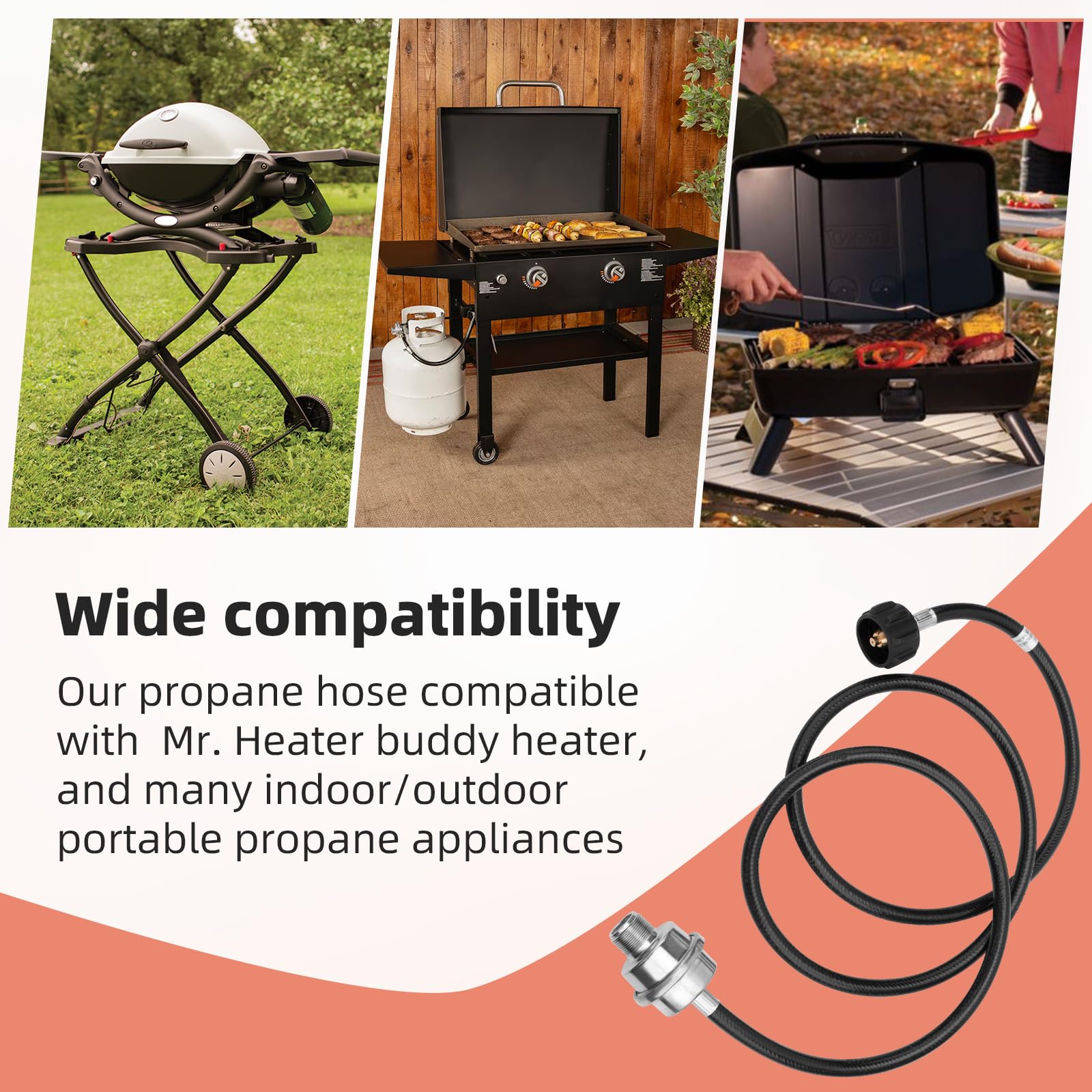 Apopip durable propane hose kit suitable for on-the-go heating scenarios.