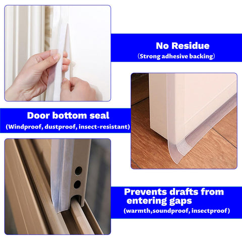 APORNI weather stripping door seal with strong adhesive for quick installation
