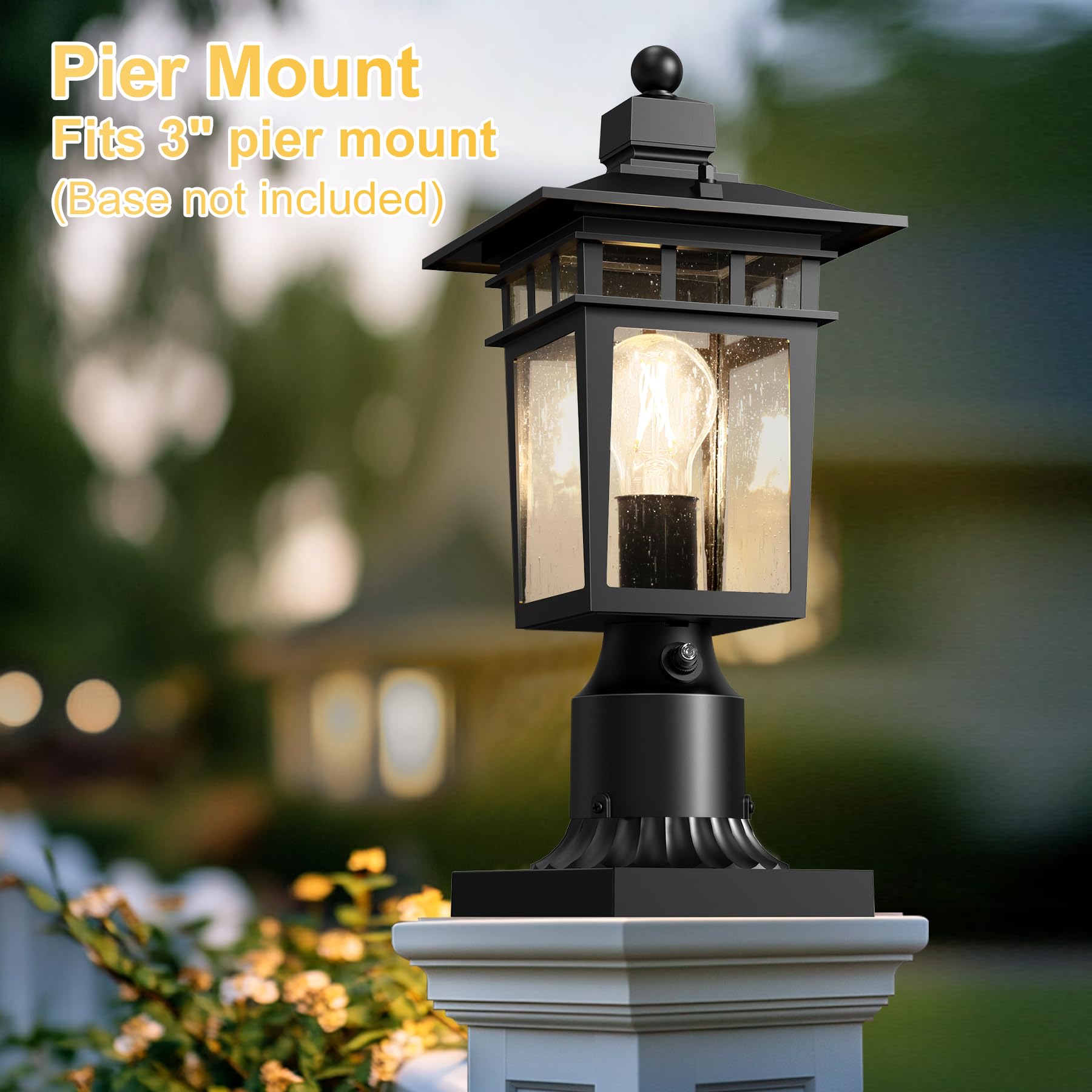 APOTO classic outdoor light design boosts curb appeal and ambience.