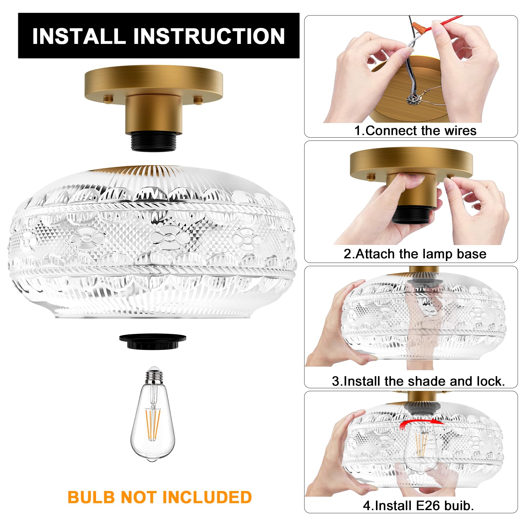 APOTO vintage ceiling light creating romantic ceiling shadows.