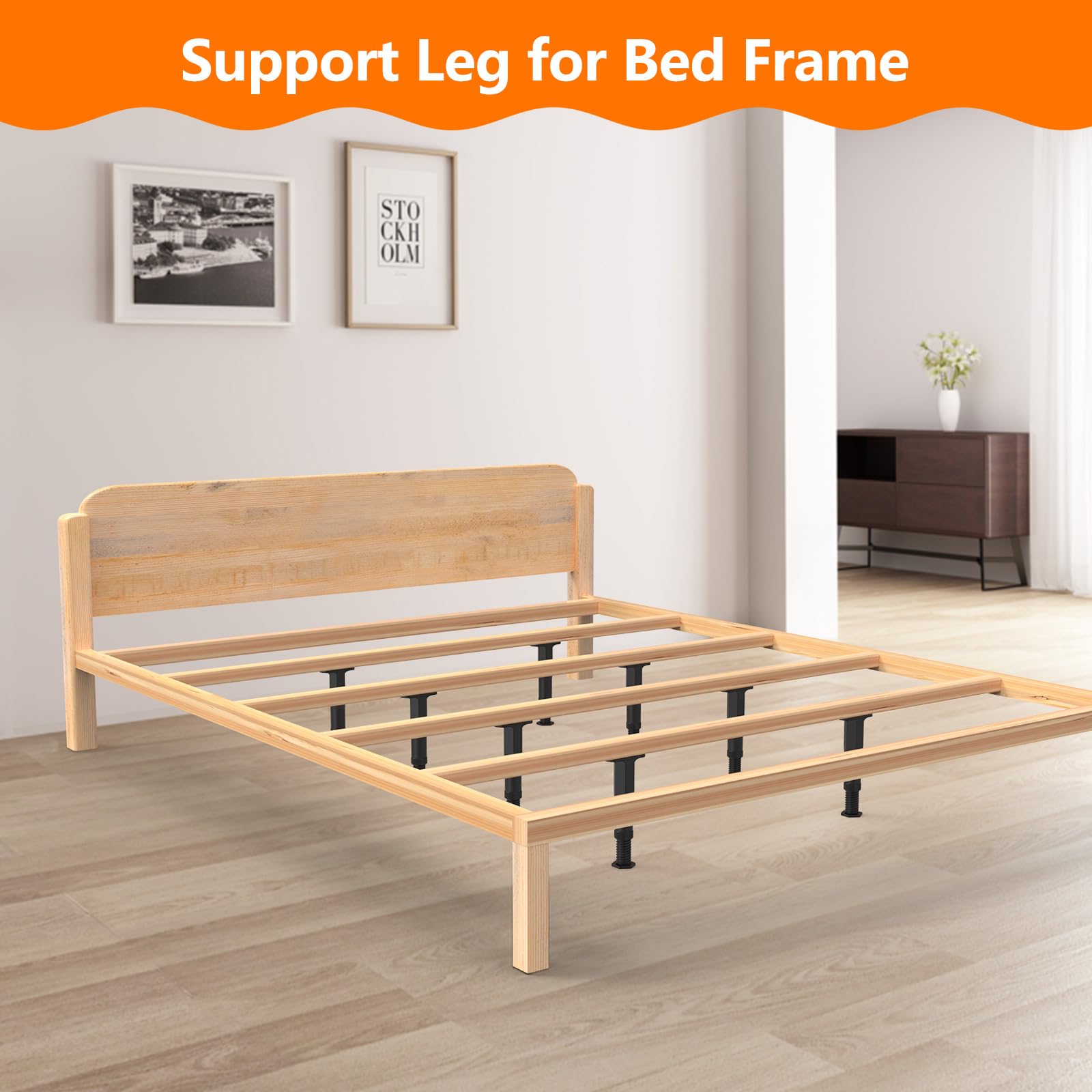 Appacare tough rigid plastic legs resist water and wear while protecting floors.