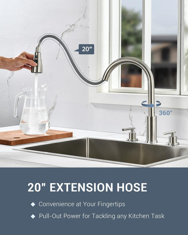 APPASO compatibility for 3-hole or 4-hole sinks simplifies mounting.