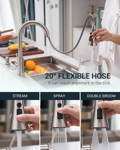 APPASO 3 modes cleaning transition between gentle stream and wide spray.