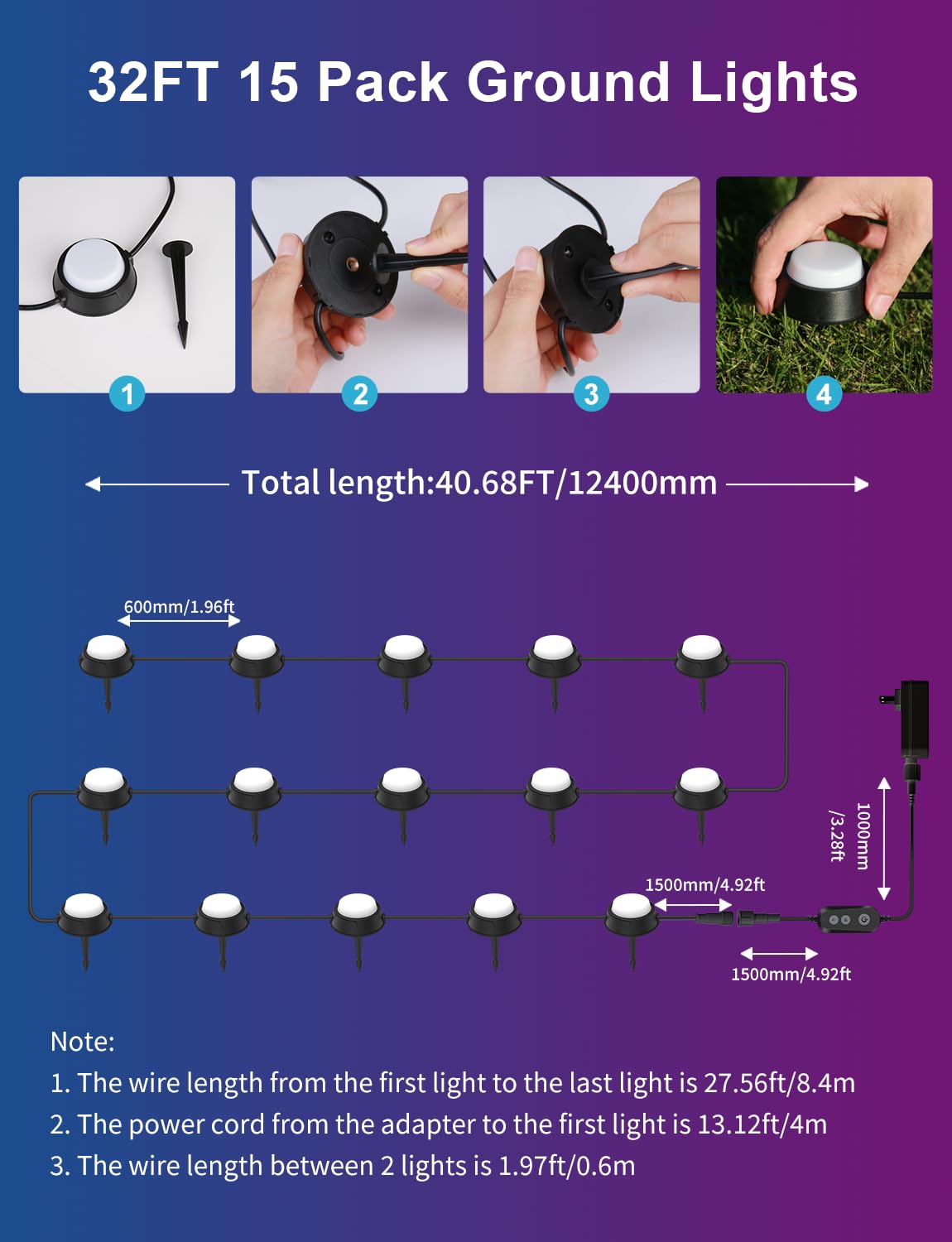 APPECK landscape lighting via app control for easy setup and schedules.