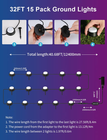 APPECK landscape lighting via app control for easy setup and schedules.