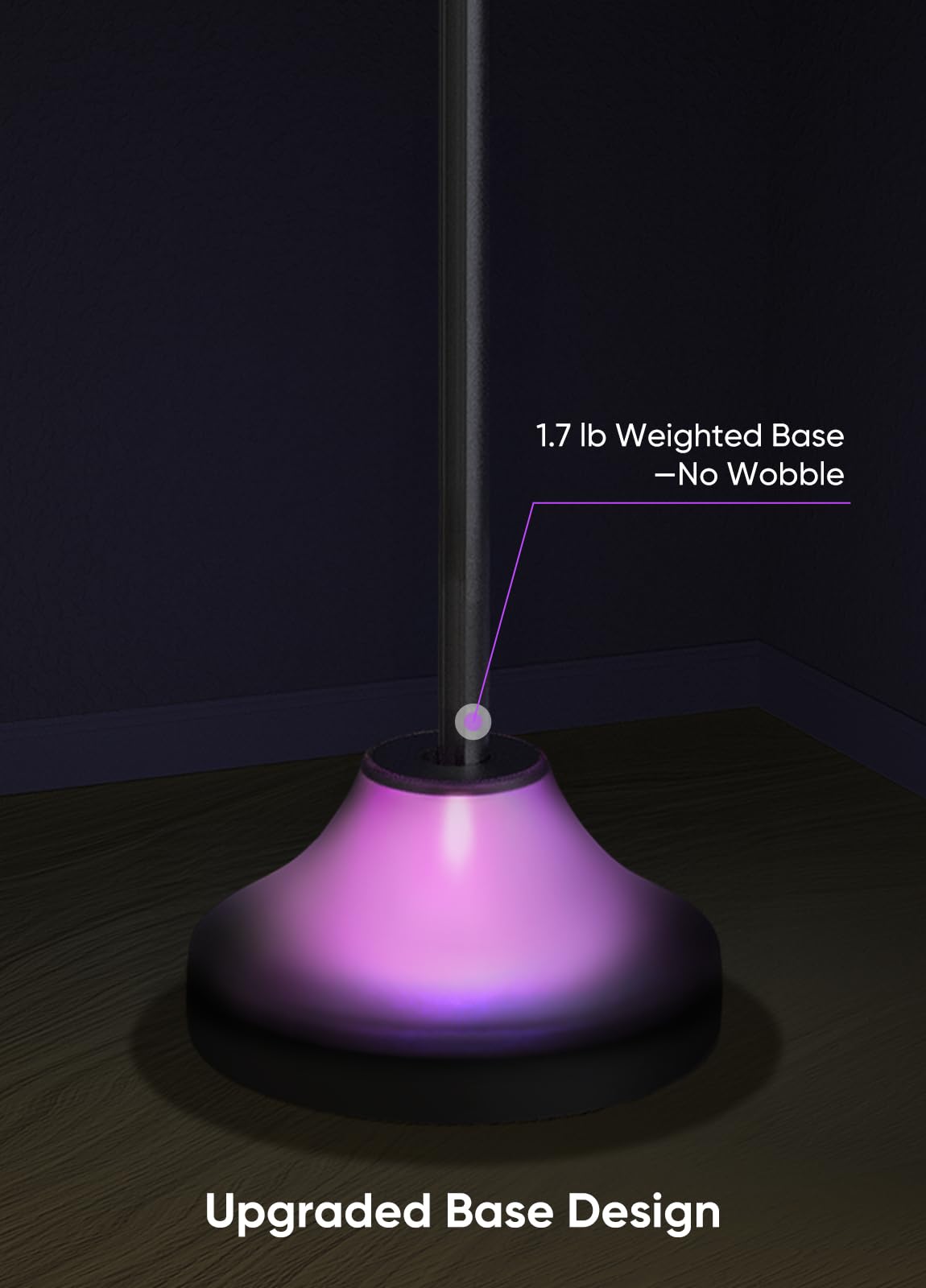 APPECK RGBIC smart corner floor lamp body with 18 color zones lit