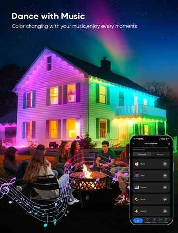 APPECK Smart Life app control supports scene saving, timing, and color changes.