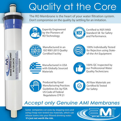 APPLIED MEMBRANES INC. carbon block filter reduces chlorine for better-tasting water.