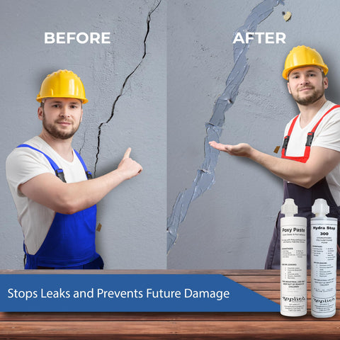 Basement waterproofing setup from Applied Technologies protects walls from moisture.